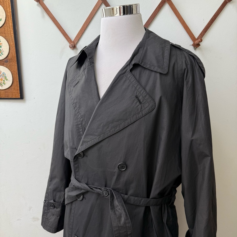 Pierre Cardin Vintage 90s Lined Belted Trench Coat - Picture 10 of 14